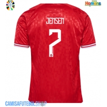 Camisa de time de futebol Dinamarca Mathias Jensen #7 Replicas 1º Equipamento Europeu 2024 Manga Curta